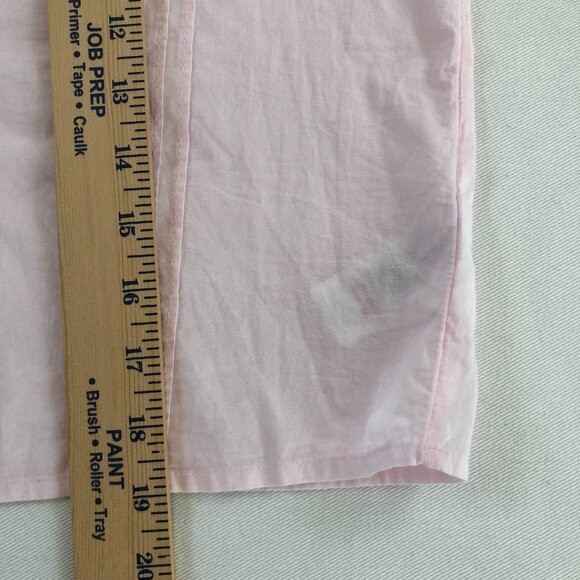 Pink Cotton Lace Collar Button Front Blouse Pleated Medium Cottagecore Coquette - Picture 7 of 7